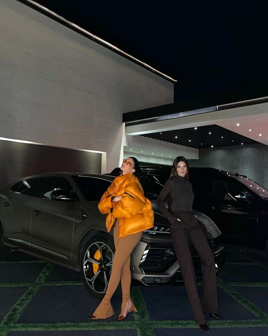 Orange down jacket