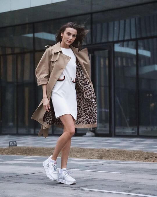 Brown trench coat