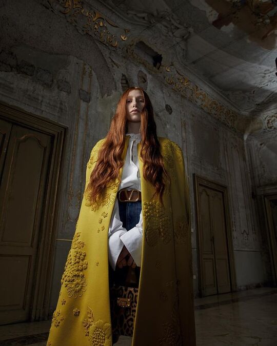 Coat with print