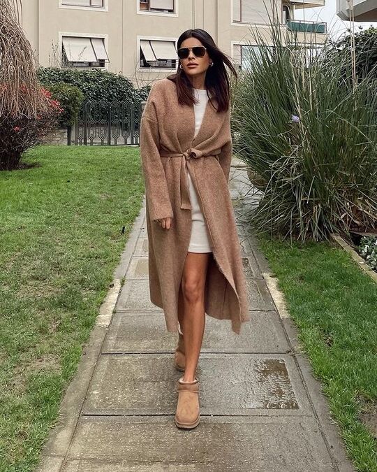 Ugg with long cardigan