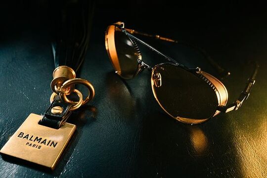 Glasses in the image