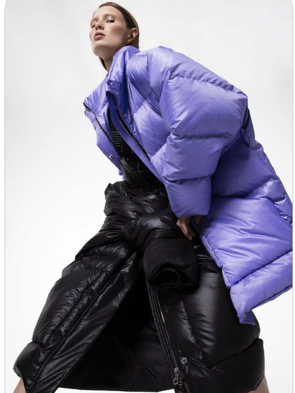 Lilac fashionable down jacket