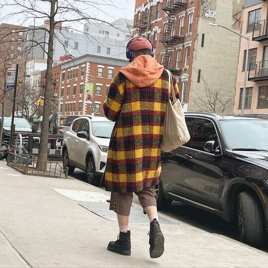 Plaid coat