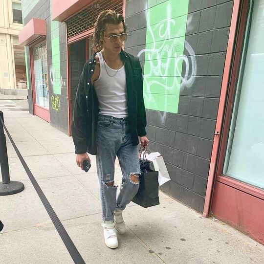 Jeans with jacket