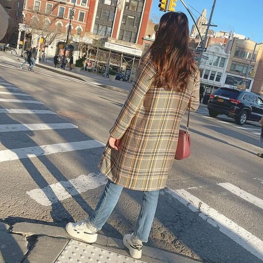 Coat with jeans
