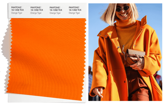 Bright orange color