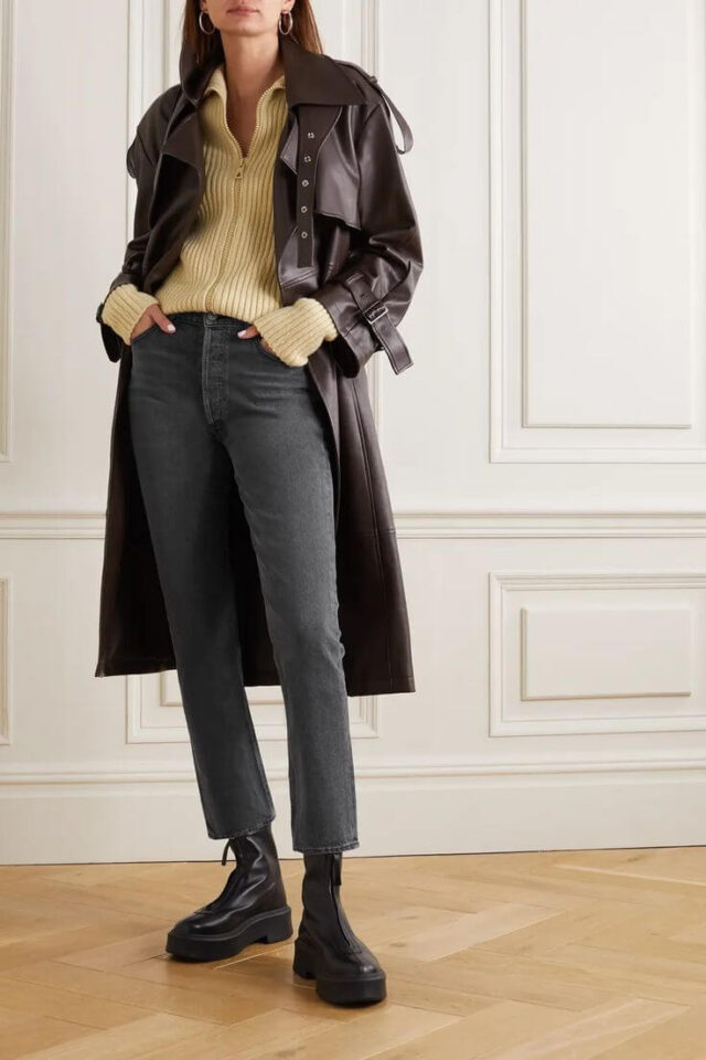 With jeans