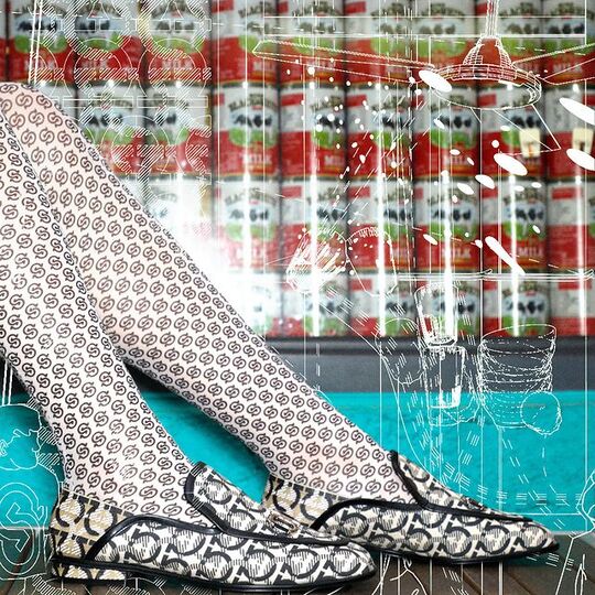 Loafers with pattern