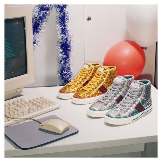 Metallic sneakers