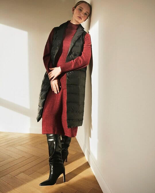 Black extended vest
