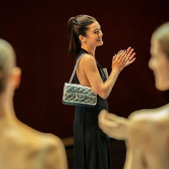 Silver bag by Chanel