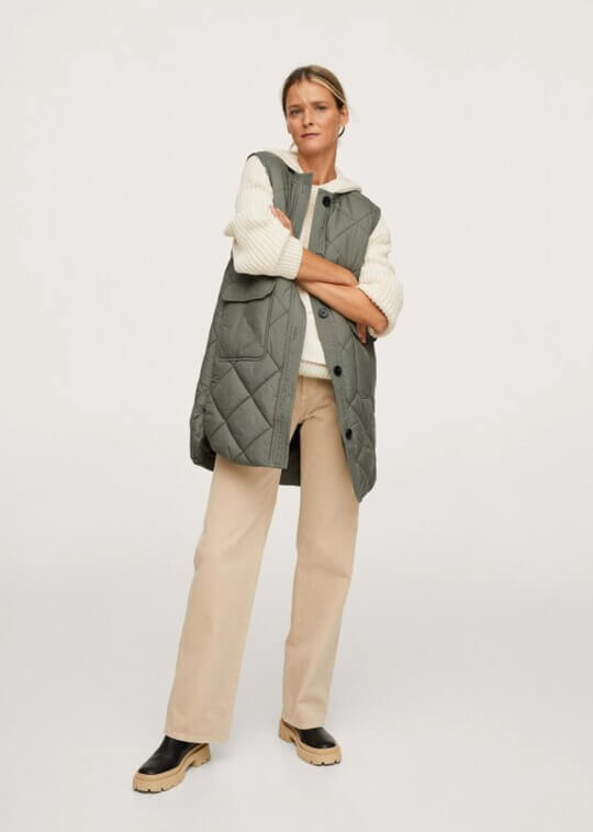 Mango quilted vest