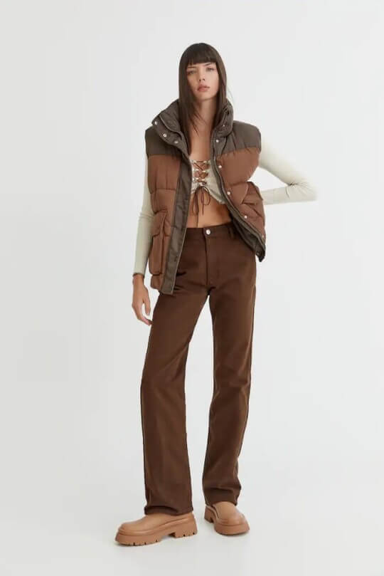 Pull and Bear Brown Vest