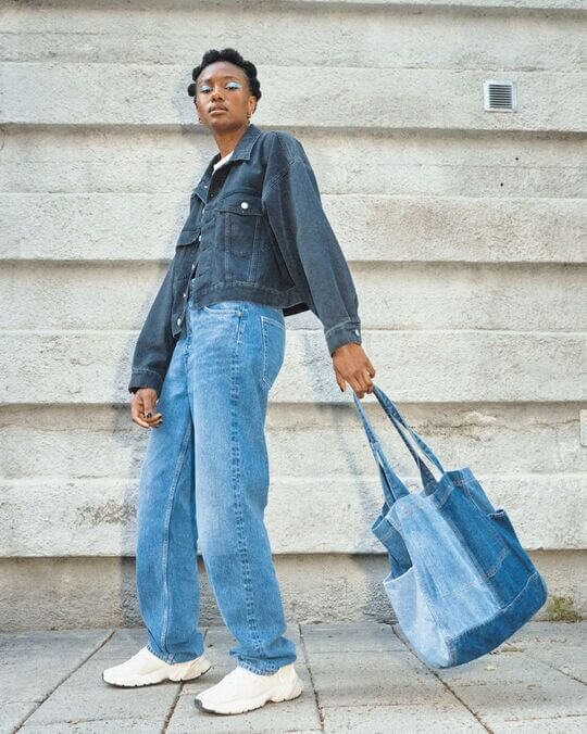 Denim Shopping Bag