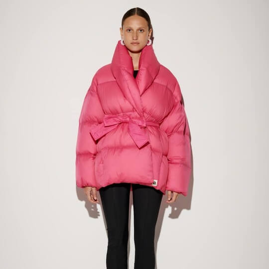 Pink down jacket
