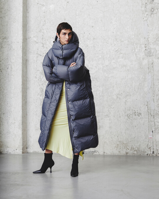 Grey down jacket