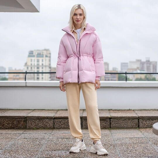 Pink down jacket by Baon