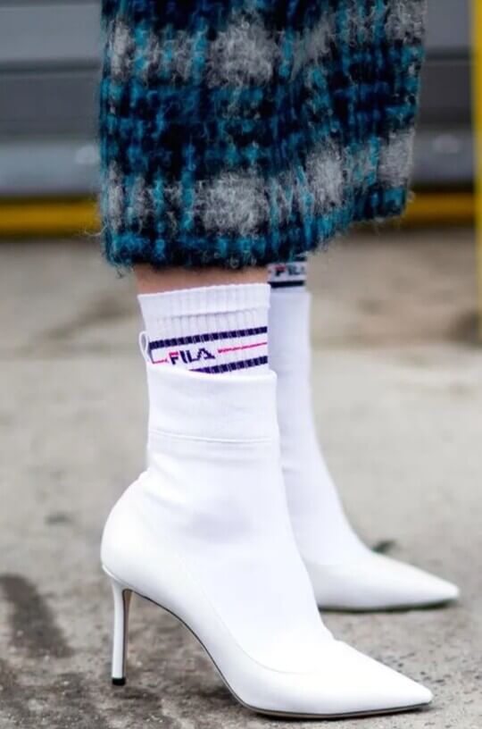 With ankle boots