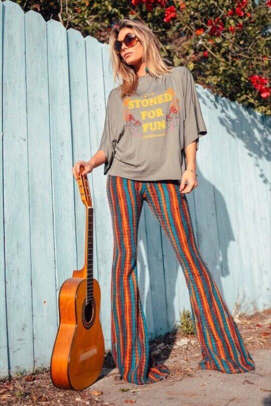 Striped trousers