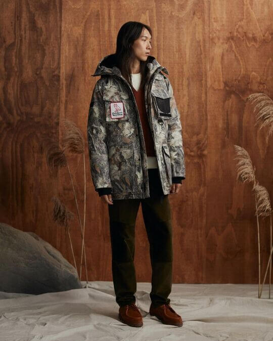 Down jacket with print