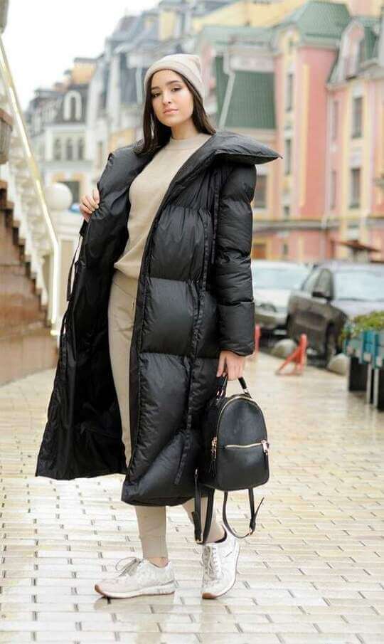 Black down jacket