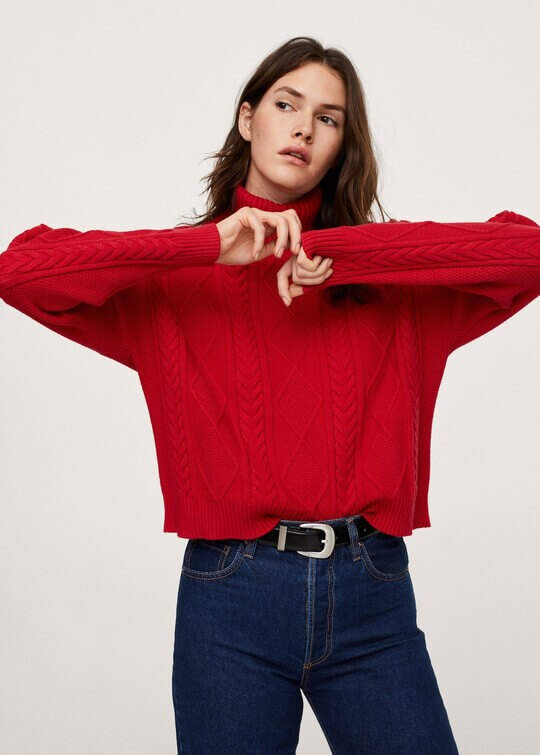 Jeans and short sweater