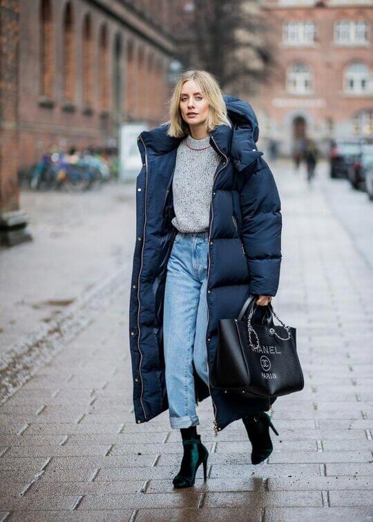 Long down jacket