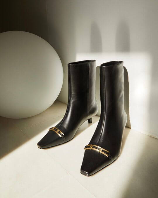 Chain ankle boots