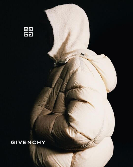 White down jacket with hood