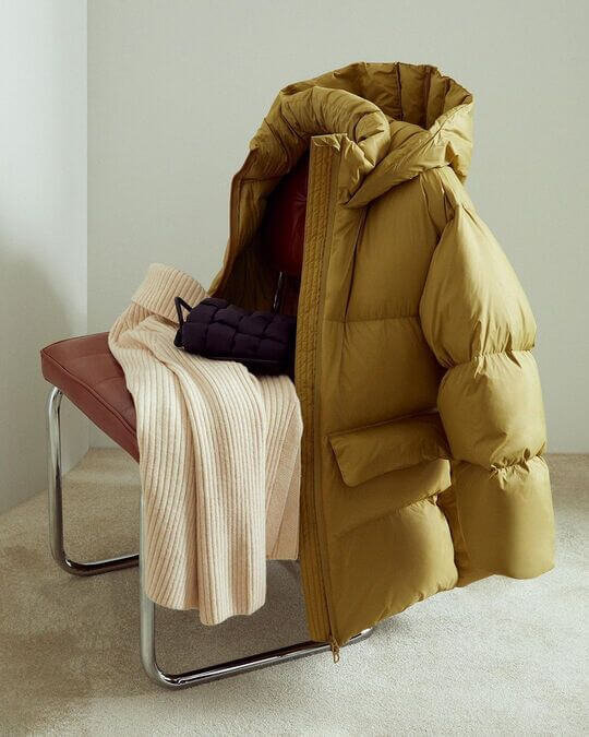 Green down jacket