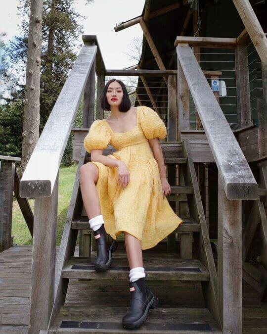 Rubber ankle boots