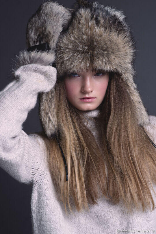 Ushanka from the wolf