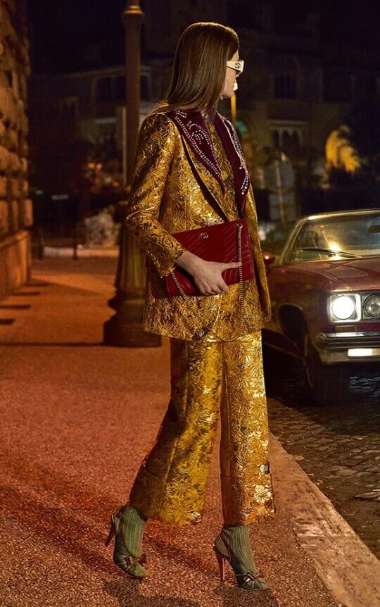 With costume
