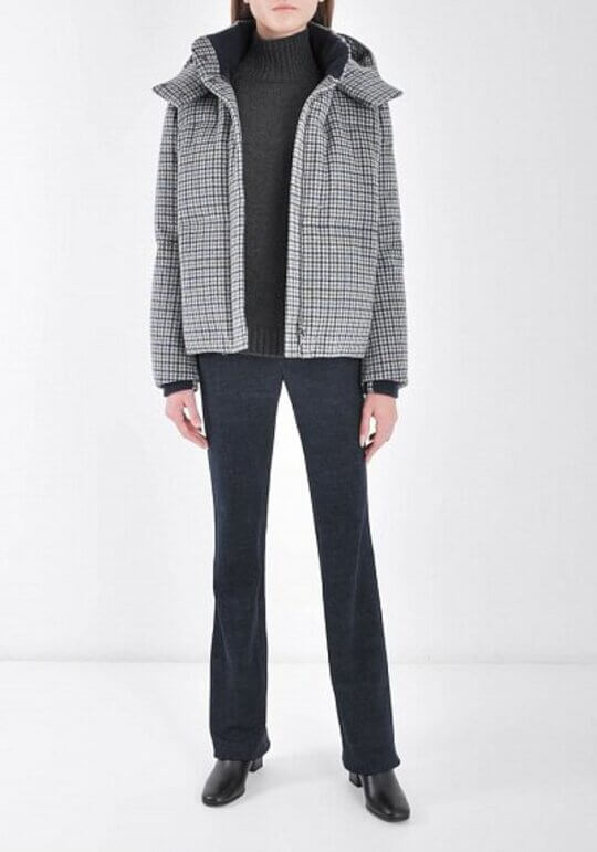 Plaid down jacket