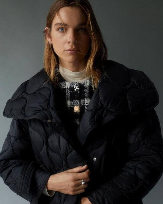 Black down jacket from Mango