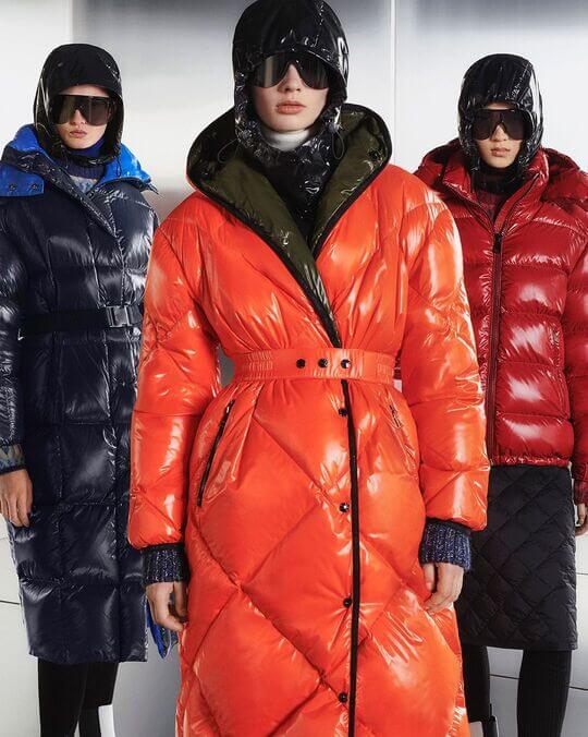 Coloured down jackets