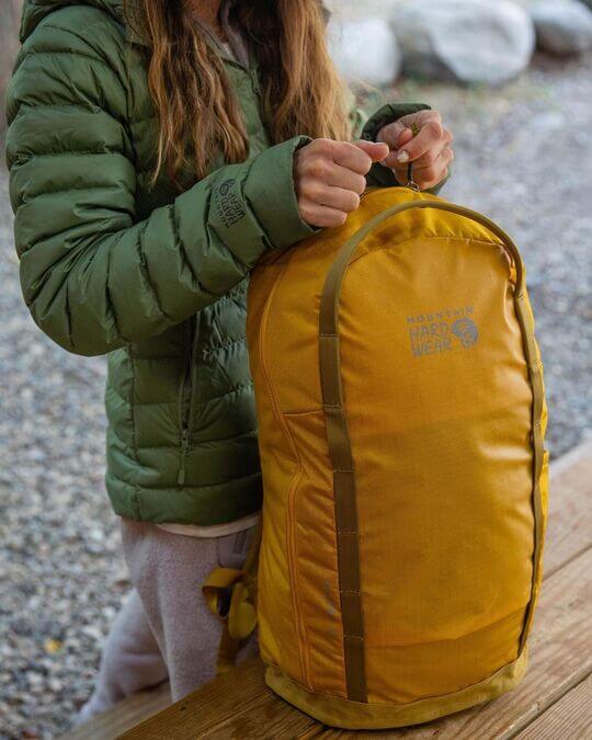 Green down jacket