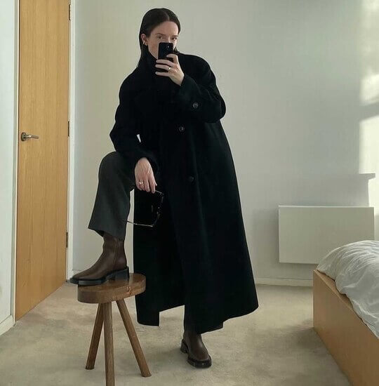 Ankle boots with coats