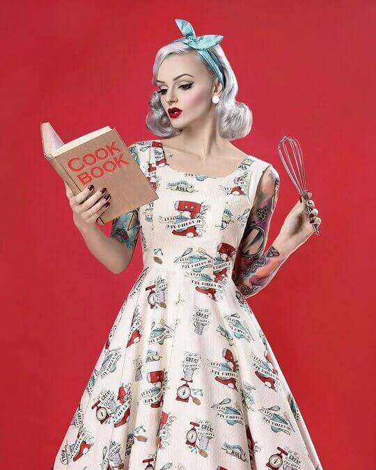 Dress with pattern
