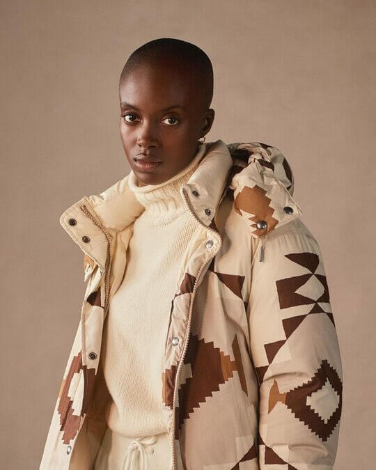 Coloured down jacket