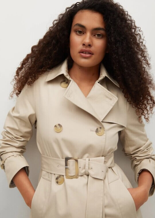 The result on the trench coat