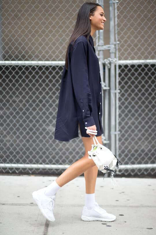 Shirt and sneakers