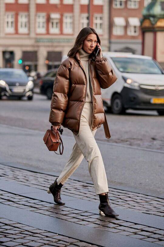 With long trousers