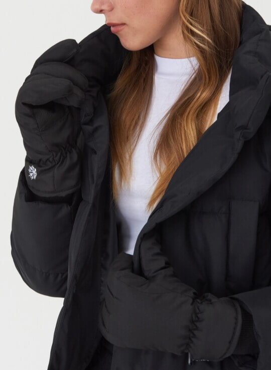 Black warm gloves