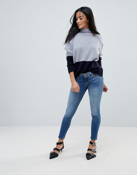 Two-tone sweater