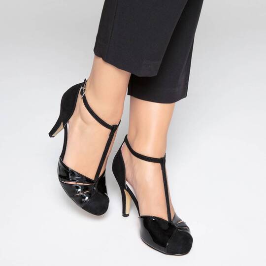 Shoes with strap