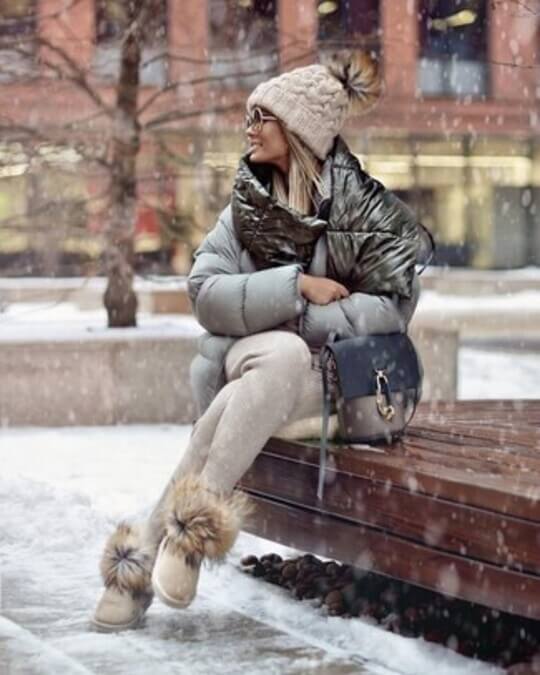 Ugg with down jacket