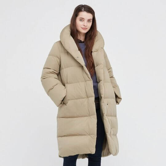 Light long down jacket