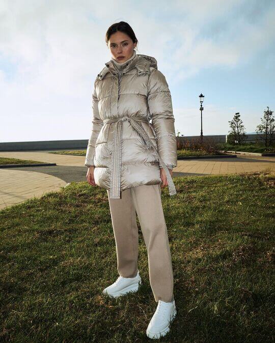 Silver down jacket