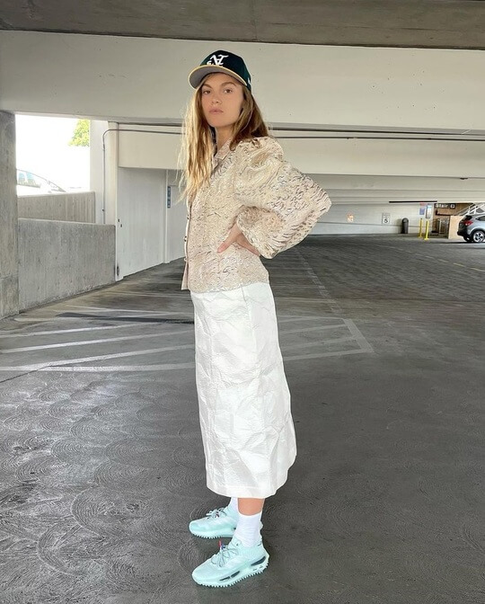 With skirt